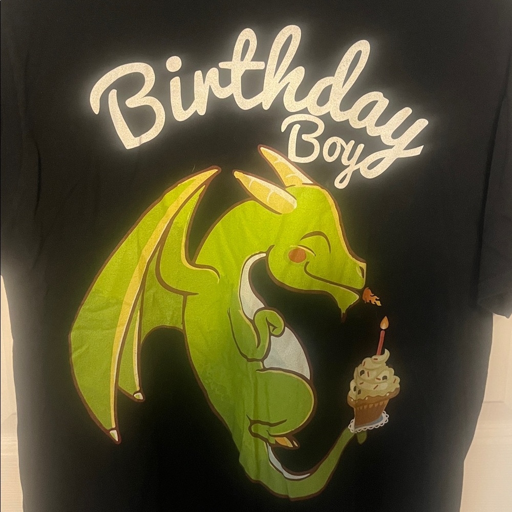 Port and Company Black Birthday Boy Dragon Tee - Picture 2 of 4